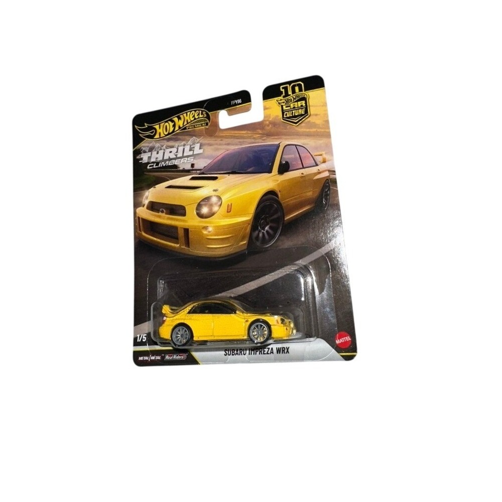 Hot Wheels Premium Thrill Climbers Subaru Impreza WRX Yellow 1/5 Real Riders